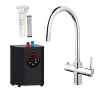 Nes Home Instant Boiling Water Kitchen Single Lever Tap Round Chrome with Tank
