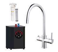 Nes Home Instant Boiling Water Kitchen Tap Round Chrome, Boiler & Water Filter