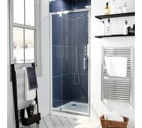 Nes Home Jupiter 900mm Modern Pivot Shower Door Enclosure Screen Safety Glass