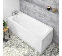 Nes Home Kaif 1500mm X 700mm Standard Round Single Ended Bath With Legs White