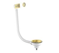 Nes Home Kitchen Basin Waste With Overflow - Brushed Brass