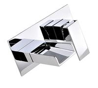 Nes Home | Laura Bathroom Luxury Chrome Waterfall Wall Mounted Basin Mixer Tap