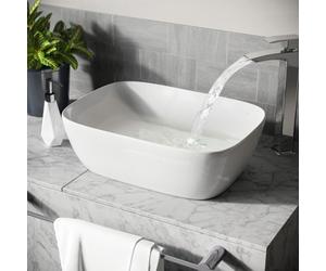 Nes Home Leven Cloakroom Rectangle Stand Alone Counter Top Basin Sink Bowl