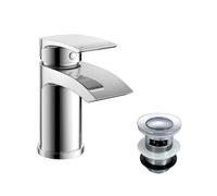Nes Home Libra Waterfall Basin Mono Mixer Tap Chrome
