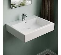 Nes Home Lomond 570mm Wall Hung Rectangle Basin White