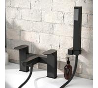 Nes Home Luxury Bath Filler Tap Shower Mixer With Handset Kit Matte Black