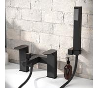 Nes Home Luxury Bath Filler Tap Shower Mixer with Handset Kit Matte Black Nes Home Black
