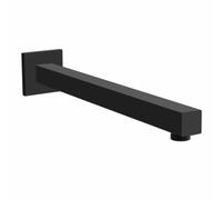 Nes Home Matt Black 300 mm Solid Brass Fixed Square Wall Mounted Shower Heads Arm Nes Home Black