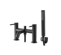 Nes Home Matt Black Bath Shower Mixer Tap With Handheld Kit Nes Home Black