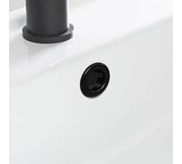 Nes Home Matt Black Replacement Basin Sink Hole Overflow Cover