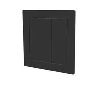 Nes Home Matt Black Square Button WC Flush Plate