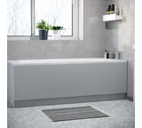 Nes Home Matt Grey 1800mm Water Proof Durable PVC Front Bath Panel 15mm Thick