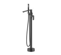 Nes Home Matte Black Freestanding Bath Shower Mixer Tap With Handheld Kit