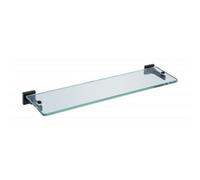 Nes Home Matte Black Glass Shelf Modern With Brackets