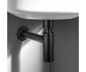 Nes Home Matte Black Premium Universal Bathroom Basin Sink Bottle Trap Waste