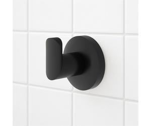 Nes Home Matte Black Round Rob Hook - Set of 4