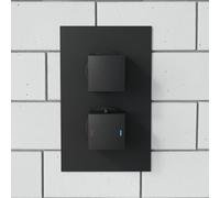 Nes Home Matte Black Square 2 Way Concealed Thermostatic Shower Mixer Valve Nes Home Black