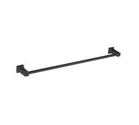 Nes Home Matte Black Square Single Bathroom Towel Rail