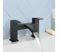 Tesa Bath Filler Black Matt Waterfall Tap