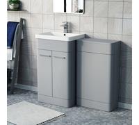 Nes Home Matte Grey 1000mm Freestanding Cabinet Ceramic Basin Wc Unit