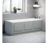 Nes Home Matte Grey 1700mm Magnetic Door Durable Pvc Front End Bath Panel