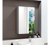 Nes Home Matte Grey 400mm Bathroom Mirror Cabinet With Shelf Storage