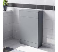 Nes Home Matte Grey 500mm Freestanding Back To Wall WC Unit Bathroom Flat Pack