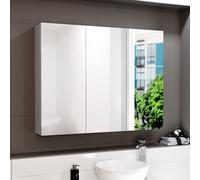 Nes Home Matte Grey 900mm Bathroom Mirror Cabinet With Shelf Storage