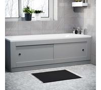 Nes Home Matte Grey Pvc 1700mm 2 Sliding Doors Bath Front Panel