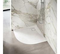 Nes Home Matte White 900 X 900 Bathroom Quadrant Polymarble Shower Tray