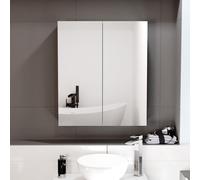 Nes Home Mccann 600 mm 2 Door Mirror Cabinet White
