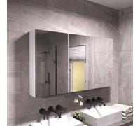 Nes Home Mccann 900mm Mirror 3 Door Shaving Cabinet White