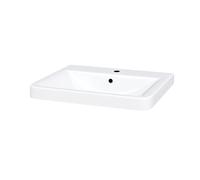 Nes Home Merton 500mm Cloakroom Countertop Rectangular Basin White 1 Tap Hole