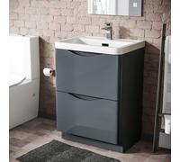 Nes Home Merton 600mm Freestanding Basin Vanity Unit Dark Grey