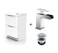 Nes Home Merton Basin Vanity Unit Tap And Waste Set