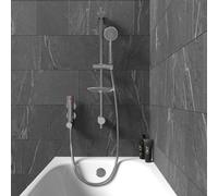 Nes Home Mini Vertical Thermostatic Shower Mixer Valve & Slider Rail, Handset, Hose