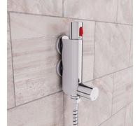 Mini Vertical Thermostatic Shower Mixer Valve Suitable for Static Caravan Nes Home Metallic Silver One Size