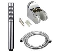 Nes Home Minimal Pencil Handheld Shower Head, Shower Hose and Wall Mount Holder