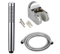 Nes Home Minimal Pencil Handheld Shower Head, Shower Hose and Wall Mount Holder