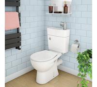 Promo | Modern 2 in 1 Compact Combo White Basin and Close Coupled Toilet