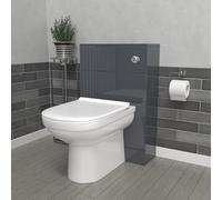 Nes Home 500mm Back To Wall Toilet with WC Bathroom Anthracite