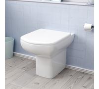Nes Home Modern Back to Wall Rimless Toilet and Soft Close Seat White