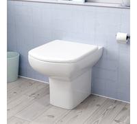 Nes Home Modern Back to Wall Rimless Toilet and Soft Close Seat White
