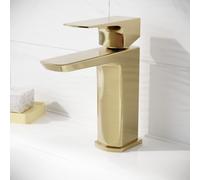 Nes Home Modern Brushed Brass Bathroom Basin Mono Mixer Tap