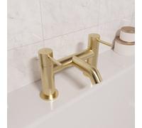 Nes Home Modern Brushed Brass Designer Deck Mounted Bath Filler Tap