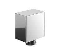 Nes Home Modern Chrome Connector 1/2" Bsp Square Shower Hose Wall Outlet Elbow