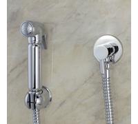 Nes Home Modern Chrome Handheld Bidet Douche Toilet Spray Kit