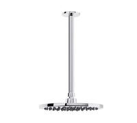Nes Home Modern Chrome Round Overhead Swivel Rain Shower Head & Solid Brass 120 mm Ceiling Mounted Arm