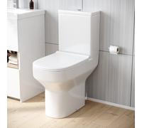 Nes Home Modern Comfort Height Close Coupled Toilet Cistern & Soft Close Seat