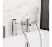 Nes Home Modern Deck Mounted Chrome Bath Shower Mixer Tap with Shower Handset